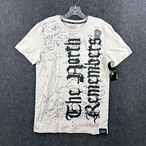 HBO Game of Thrones Shirt Men's Small Grey Graphic The North Remembers NWT